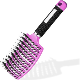 Staart- en manen antiklitborstel (roze)