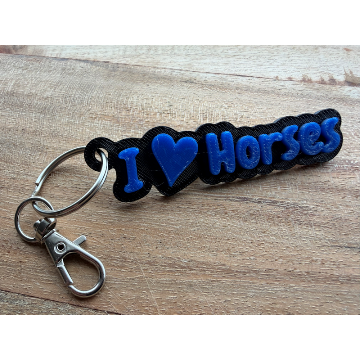 I love horses blauw