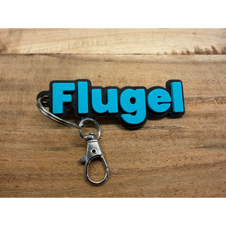 Sleutelhanger met eigen naam (type Flugel)