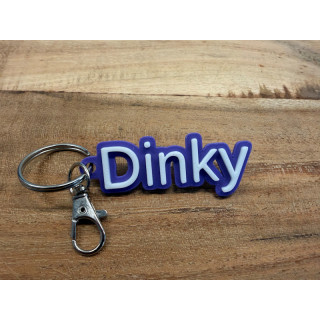 Sleutelhanger met eigen naam (type Dinky)