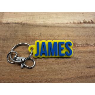 Sleutelhanger met eigen naam (type James)