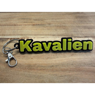 Sleutelhanger met eigen naam van rubber (type Kavalien)